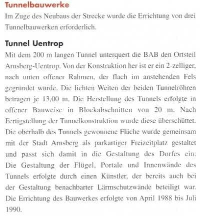 Tunnel Uentrop - Text